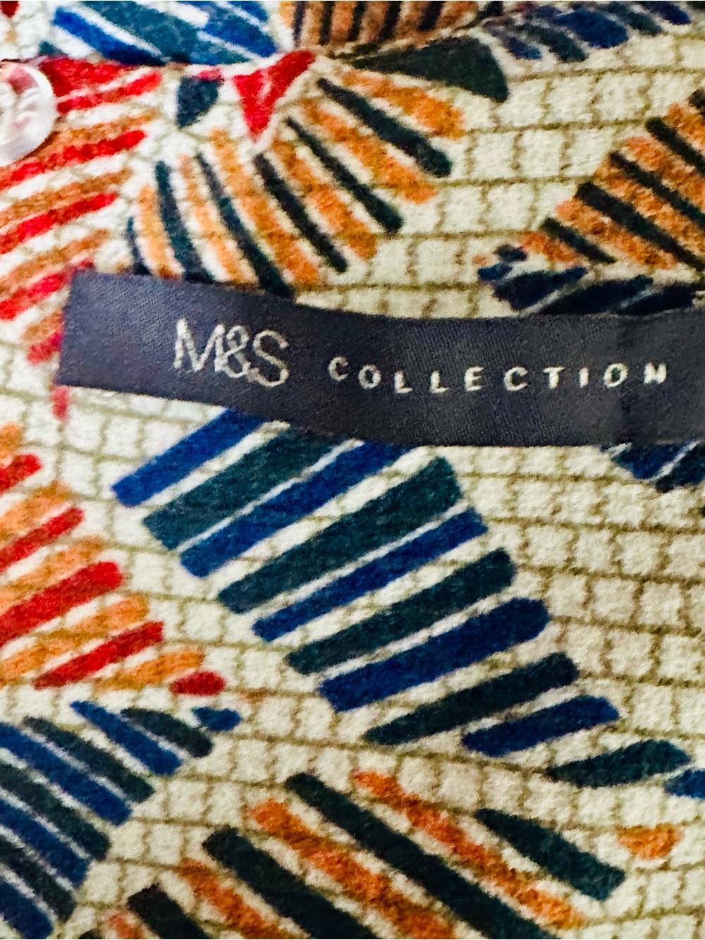 M&S Collection Geometric Floral Print Sheath Dress UK 10 - Picture 3 of 7